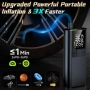 Мини безжичен компресор за гуми с батерия 8000mAh, снимка 5