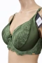Hunkemöller луксозен комплект бельо в зелено – сутиен 75F + прашка 2XL, снимка 3