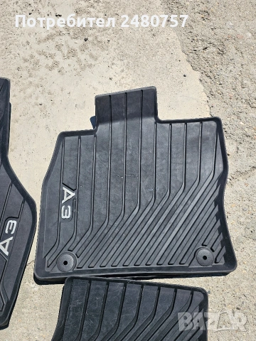 Оригинални гумени стелки за Ауди А3, снимка 2 - Аксесоари и консумативи - 54244851