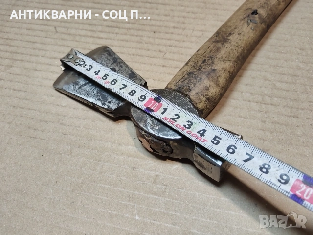 Стара Кована Френска Брадва с Чук / 0,7 кг. / НОМЕР 1782., снимка 9 - Антикварни и старинни предмети - 54001997