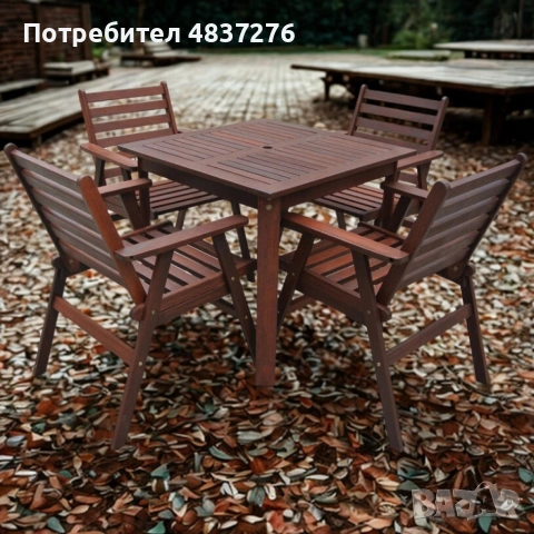 Градински комплект от 5 части, снимка 5 - Маси - 55070417