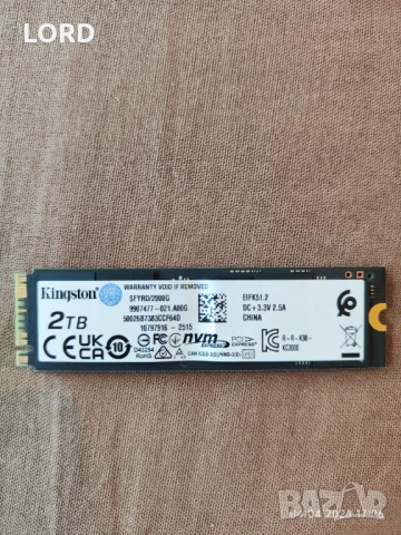 SSD 2TB Kingston FURY RENEGADE M.2 SFYRD/2000G, снимка 9 - Твърди дискове - 54092286