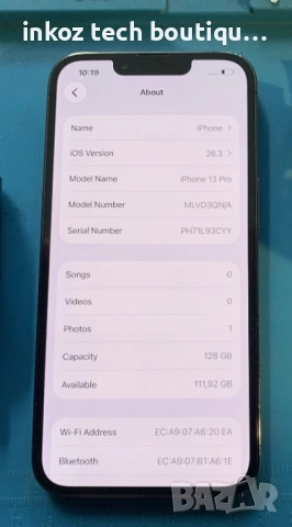 Apple iPhone 13 Pro 128GB отключен , снимка 3 - Apple iPhone - 54681063