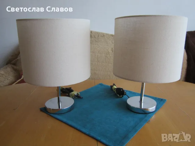Комплект настолни лампи с метални стойки