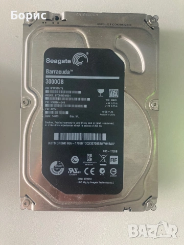 Твърд диск Seagate Barracuda 3TB, за диагностика, снимка 2 - Твърди дискове - 55141046