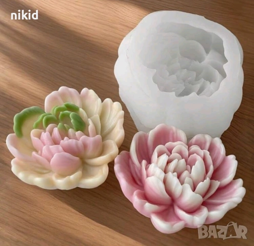 3D Божур Карамфил цвете дълбоко силиконов молд форма фондан шоколад смола гипс свещ