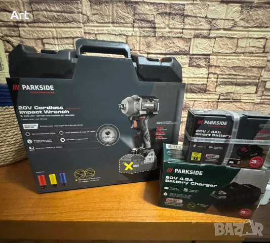 Акумулаторен ударен гайковерт Parkside 1/2" PPDSSA 20-Li B2, снимка 4 - Други инструменти - 55169484