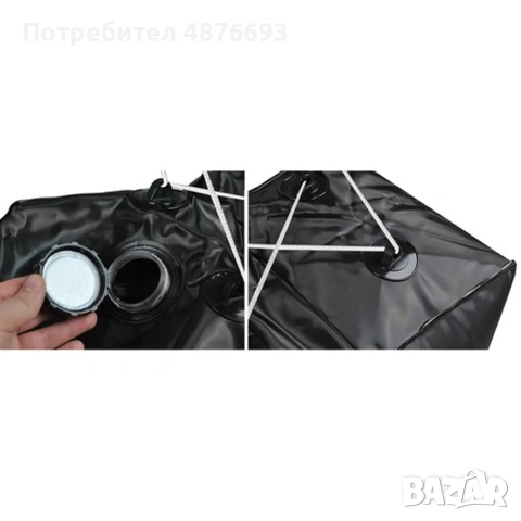 Соларен душ Trizand 40 л за къмпинг и градина, със слушалка и маркуч, снимка 4 - Уикенд почивки и екскурзии - 55166971