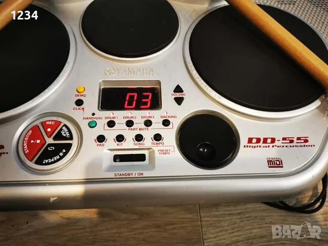 Електронни барабани YAMAHA DD-55 с педали палки и адаптор, снимка 3 - Ударни инструменти - 55572858