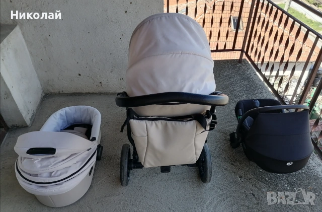 Бебешка количка Buba Karina Light 3в1, Latte, снимка 2 - Детски колички - 54313868