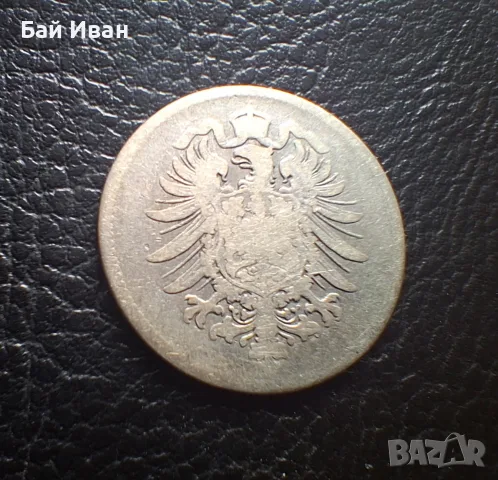 Стара сребърна монета 1 марка 1875 г. буква Е - Германска империя - рядка !, снимка 8 - Нумизматика и бонистика - 55306523