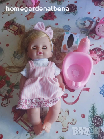 Интерактивна Кукла 33см – Говори на Български, Пие и Пишка, снимка 6 - Кукли - 54181463