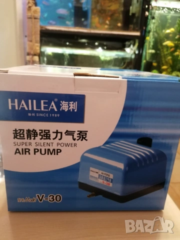 Продавам нов компресор за аквариуми на HAILEA V-30, снимка 2 - Оборудване за аквариуми - 53974481