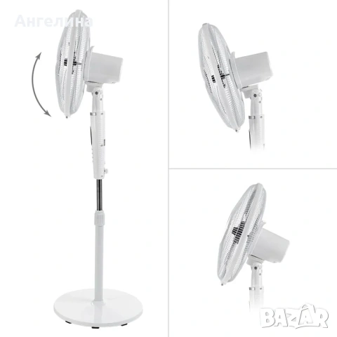 Вентилатор на стойка 16'' Diplomat DFX-500RC, 60W, таймер, LED, дист. упр-е, снимка 3 - Вентилатори - 55129255