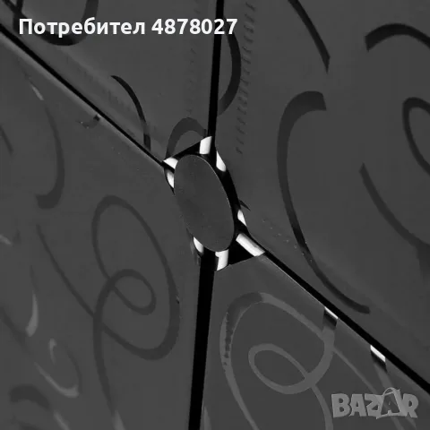 Черен модулен шкаф за обувки 3 модула – 6-етажен органайзер с вратички, снимка 4 - Шкафове - 55400499