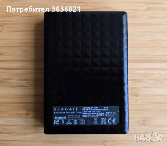 USB външен диск Seagate Expansion Portable 4TB, снимка 3 - Твърди дискове - 54334082