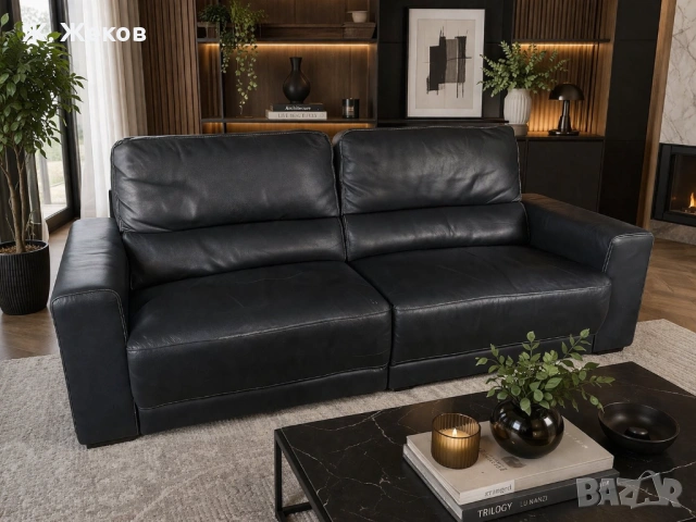 Кожен диван с relax механизъм - лукс и комфорт