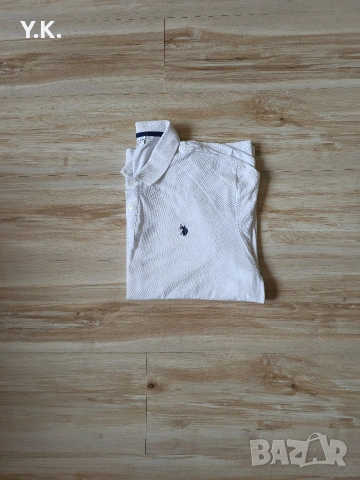 Оригинална мъжка тениска с яка U.S. Polo Assn., снимка 4 - Тениски - 33604937