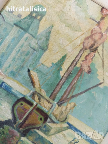 Винтидж картина '40год, снимка 6 - Антикварни и старинни предмети - 54156044