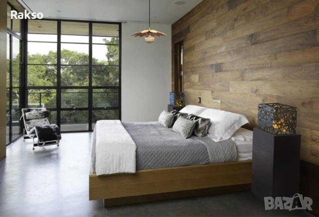 Полилей от дърво. Интериорно осветително тяло за таван ”Лотос”, снимка 7 - Полилеи - 53975172