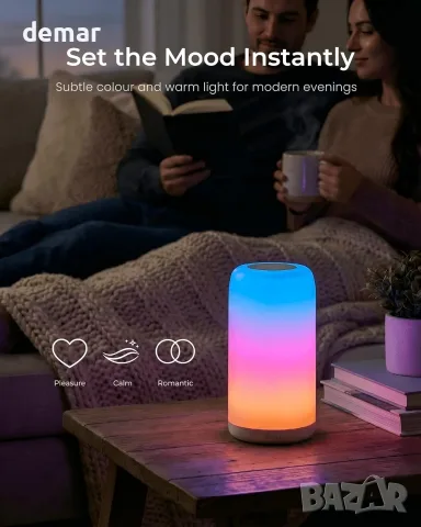 Aetheo Aura Смарт LED нощна лампа с RGB, Wi-Fi, Alexa и Google Home, снимка 2 - Настолни лампи - 55509745