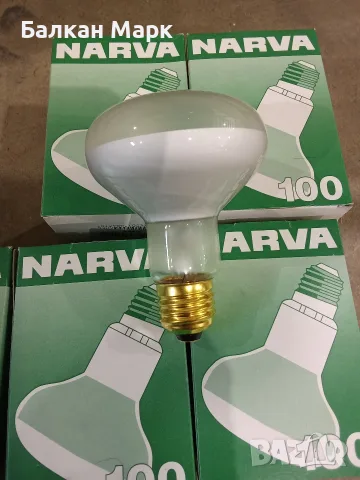 Лот 4 бр. крушки NARVA 100W E27 – Рефлекторни / Внос Германия, снимка 3 - Крушки - 55347919