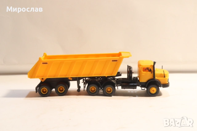 KIBRI H0 1/87 MERCEDES BENZ ГОНДОЛА САМОСВАЛ КАМИОН МОДЕЛ, снимка 6 - Колекции - 54226053