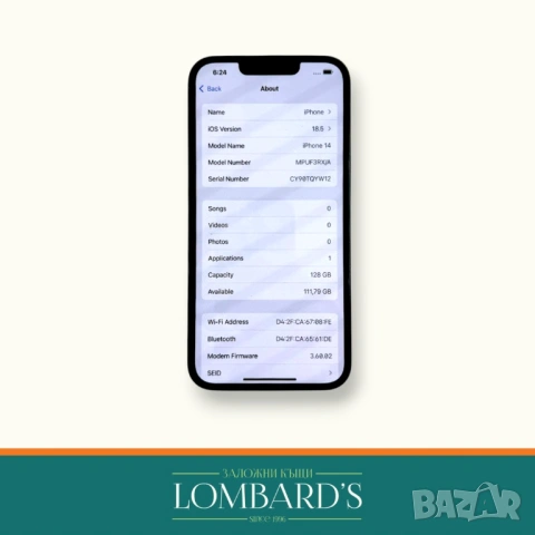 Iphone 14c 128gb, 88 %, N: 532890, снимка 3 - Apple iPhone - 54448687