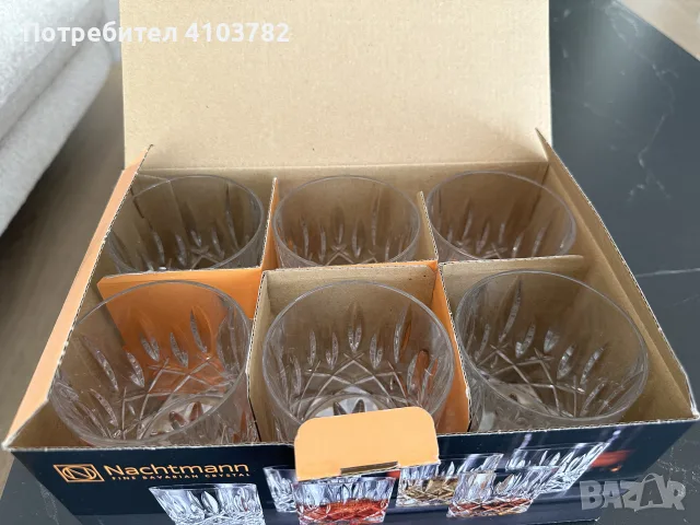 Кристални чаши за уиски Nachtmann 6 бр., снимка 4 - Чаши - 55562361
