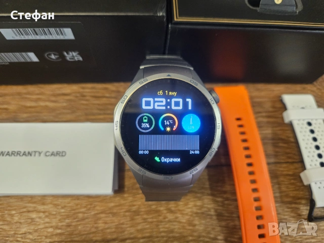Смарт часовник Smart Watch HUAWEI WATCH GT 4 (46mm) Silver Steel – Чисто нов, Пълен комплект, снимка 4 - Смарт часовници - 54065772