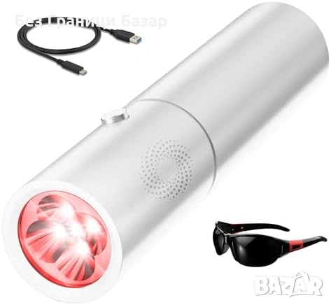 Нов Инфрачервен червен терапевтичен фенер 5 LED USB заряд светлинна терапия