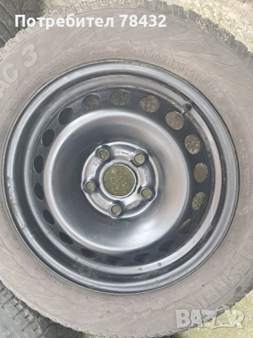Метални джанти с гуми VW Golf-Touran-15 цола, снимка 3 - Гуми и джанти - 55153784