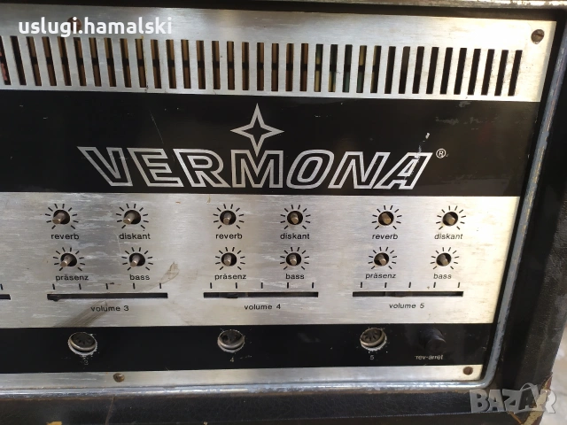 Ретро усилвател Vermona, снимка 3 - Ресийвъри, усилватели, смесителни пултове - 53987264