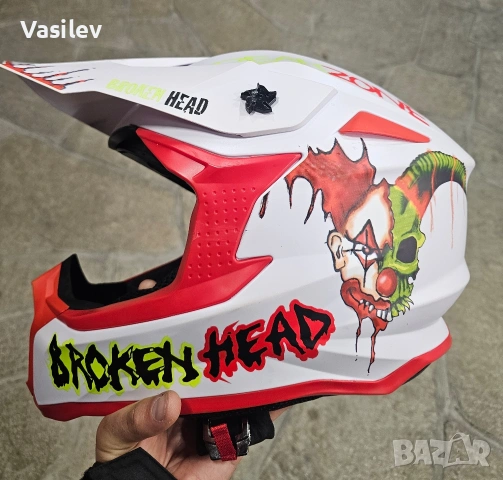 Кросова/мото каска Broken Head FreakZone + протекторна жилетка Maiburuisi 