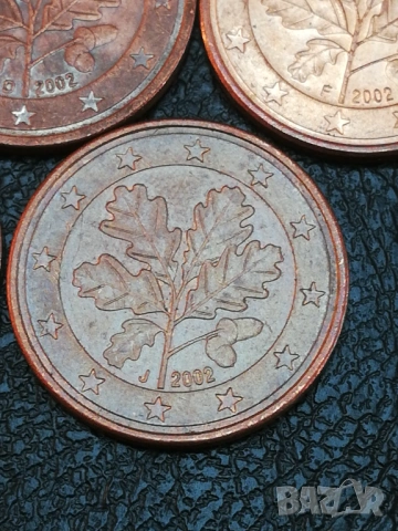 лот 5 евро-цента Германия-2002 г.с букви A;D;F;G;J, снимка 6 - Нумизматика и бонистика - 53936034