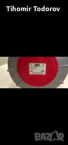 Трифазен контакт PCE, 4 полюса, 63A 3P+E 6h CEE 380V IP67, снимка 3 - Друга електроника - 54072133