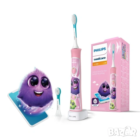 Детска електрическа четка за зъби Philips Sonicare for Kids 3+ Bluetooth HX6351/41 Pink