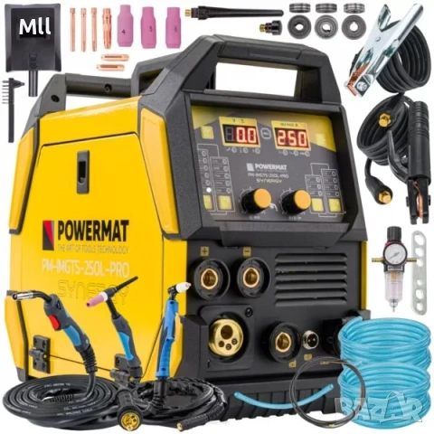 Комбиниран инверторен телоподаващ апарат 4в1 Powermat-Plasma, MIG-MAG / MMA / TIG-LIFT, до 5 кг. т-, снимка 3 - Други машини и части - 54356032
