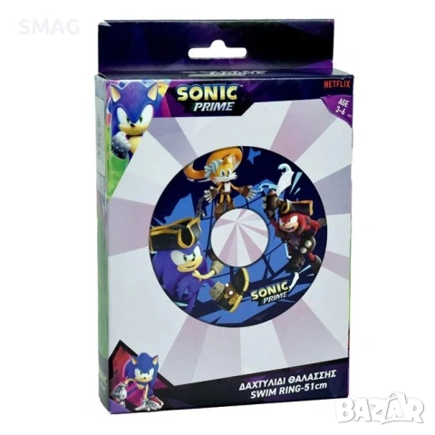 Надуваем пояс за плуване Sonic, син Ø51 см (3-6 години)_1234666, снимка 2 - Надуваеми играчки - 54439152