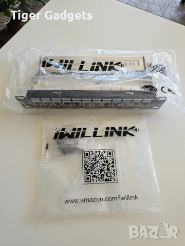 iwillink 12-портов RJ45 Patch Panel Cat7 STP – Екраниран, за стенен или Rack монтаж, снимка 6 - Мрежови адаптери - 55045884