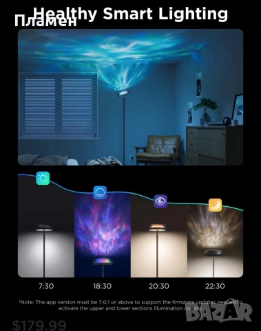 Govee Uplighter Floor Lamp RGBIC Smart LED Подова Лампа Alexa Google, снимка 8 - Лед осветление - 55002397