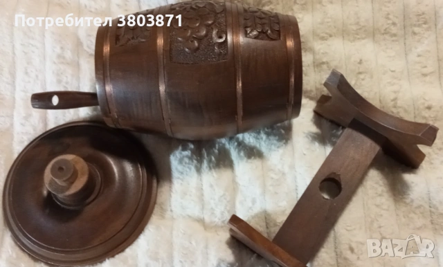 Сувенирно буренце на стойка дърворезба, снимка 3 - Декорация за дома - 54531783
