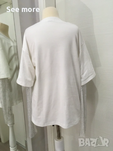 Mochi екстравагантна блуза блестяща, снимка 6 - Блузи с дълъг ръкав и пуловери - 53950678