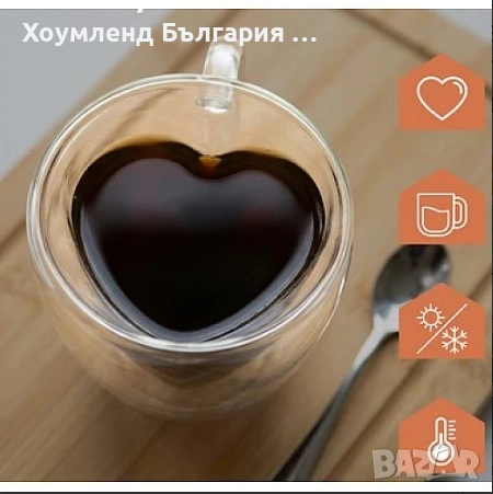 Подарък за Свети Валентин 14ти февруари - двустенна чаша за кафе сърце, снимка 3 - Чаши - 54304491