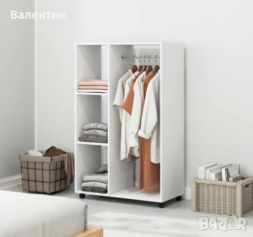 Мобилен гардероб на колелца HOMCOM, снимка 2 - Гардероби - 54831643