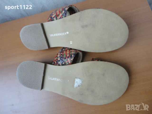 N38 Salamander/естествена кожа/дамски чехли, снимка 7 - Чехли - 54353109