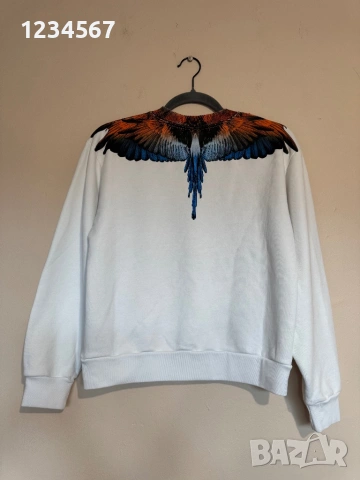 Marcelo Burlon Kids Printed Wings White Sweatshirt., снимка 3 - Блузи - 54527737