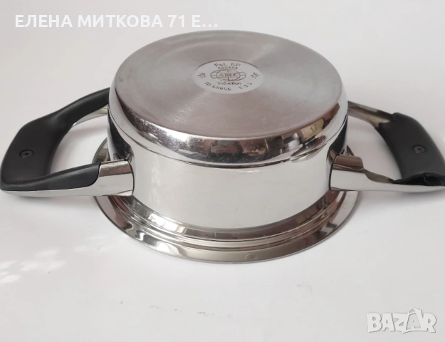 АМС швейцарски масивни тенджерки от стомана с двойно дъно- с термо капаци, снимка 12 - Съдове за готвене - 54184275