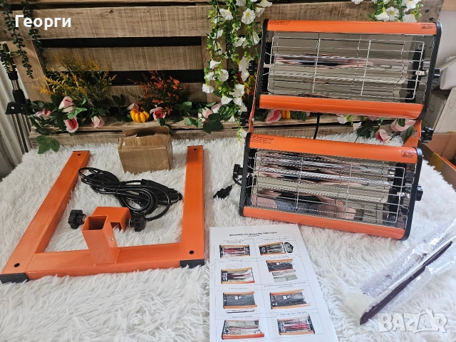 Инфрачервена лампа за сушене на автомобилна боя ZOVCAND 2×1000W