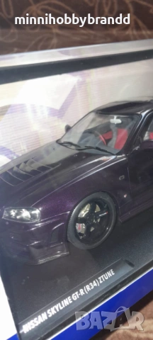 Nissan Skyline GtR R 34 1.18 Solido , снимка 11 - Колекции - 54484436